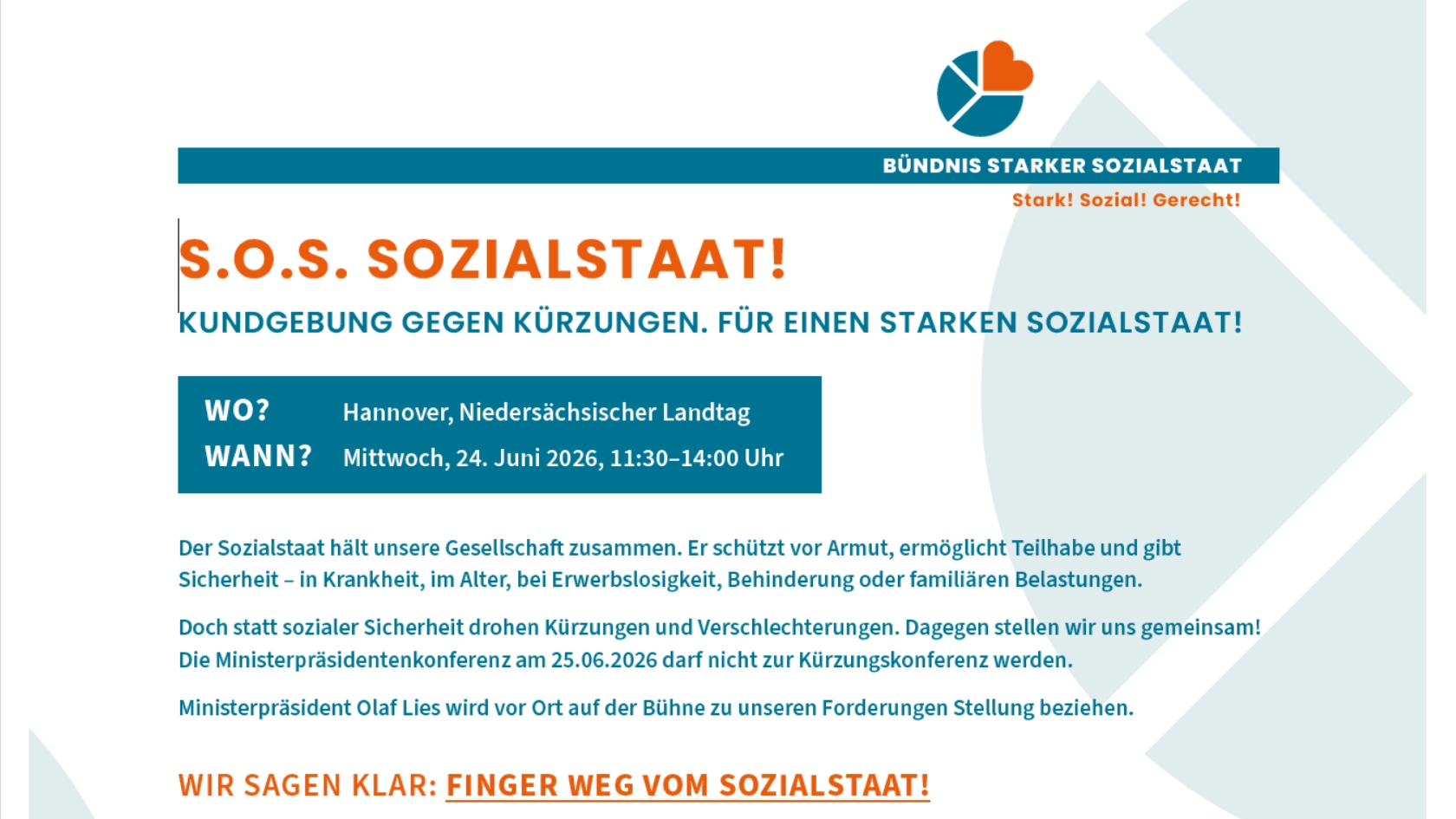 Informatione zur Demo am 24.06.2026.
