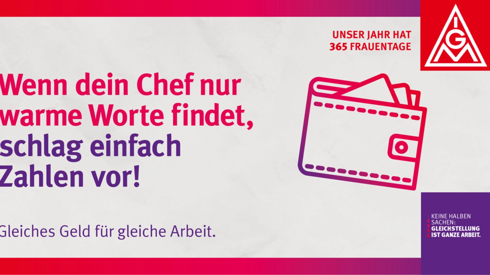 Gleiches Geld für gleiche Arbeit internationaler Frauentag