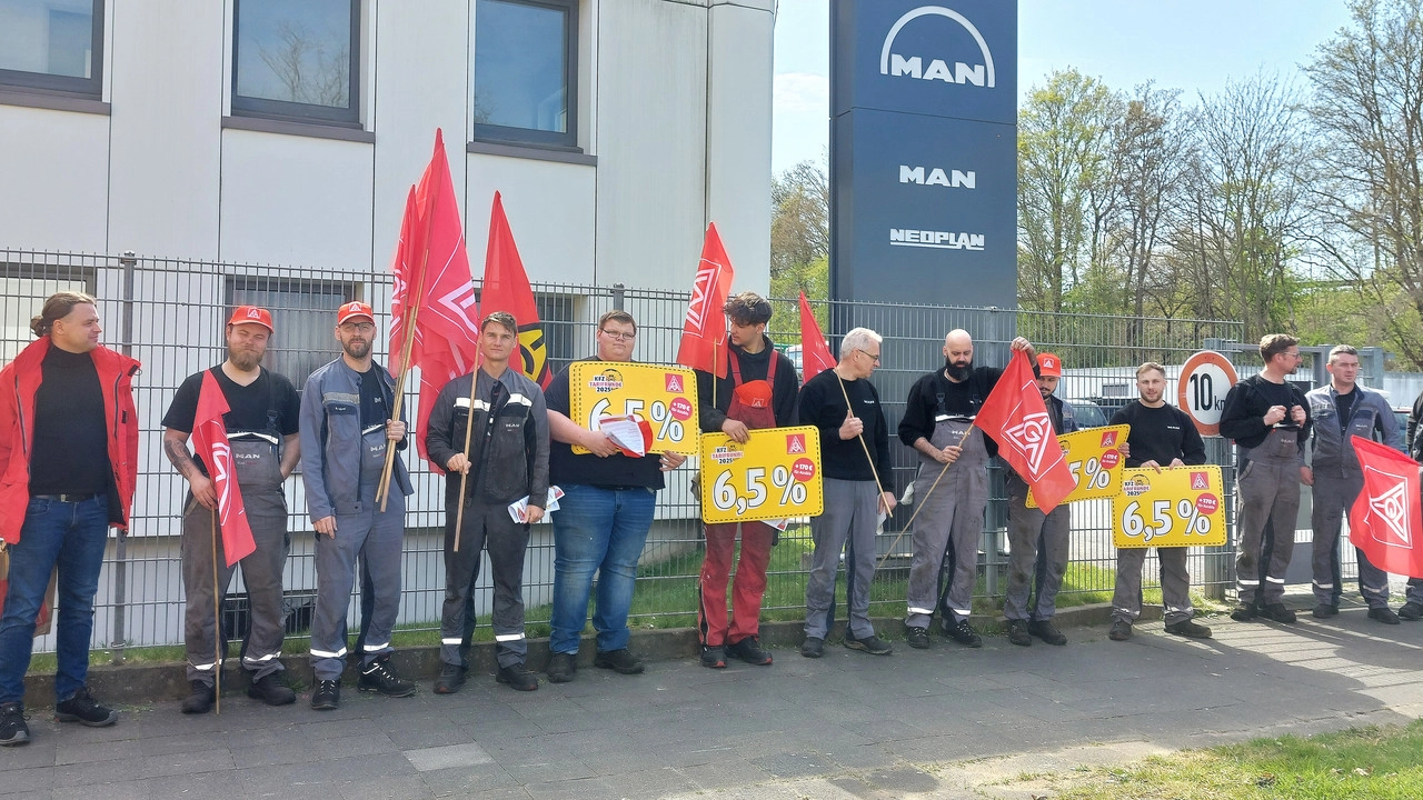 Warnstreik bei MAN in Hildesheim
