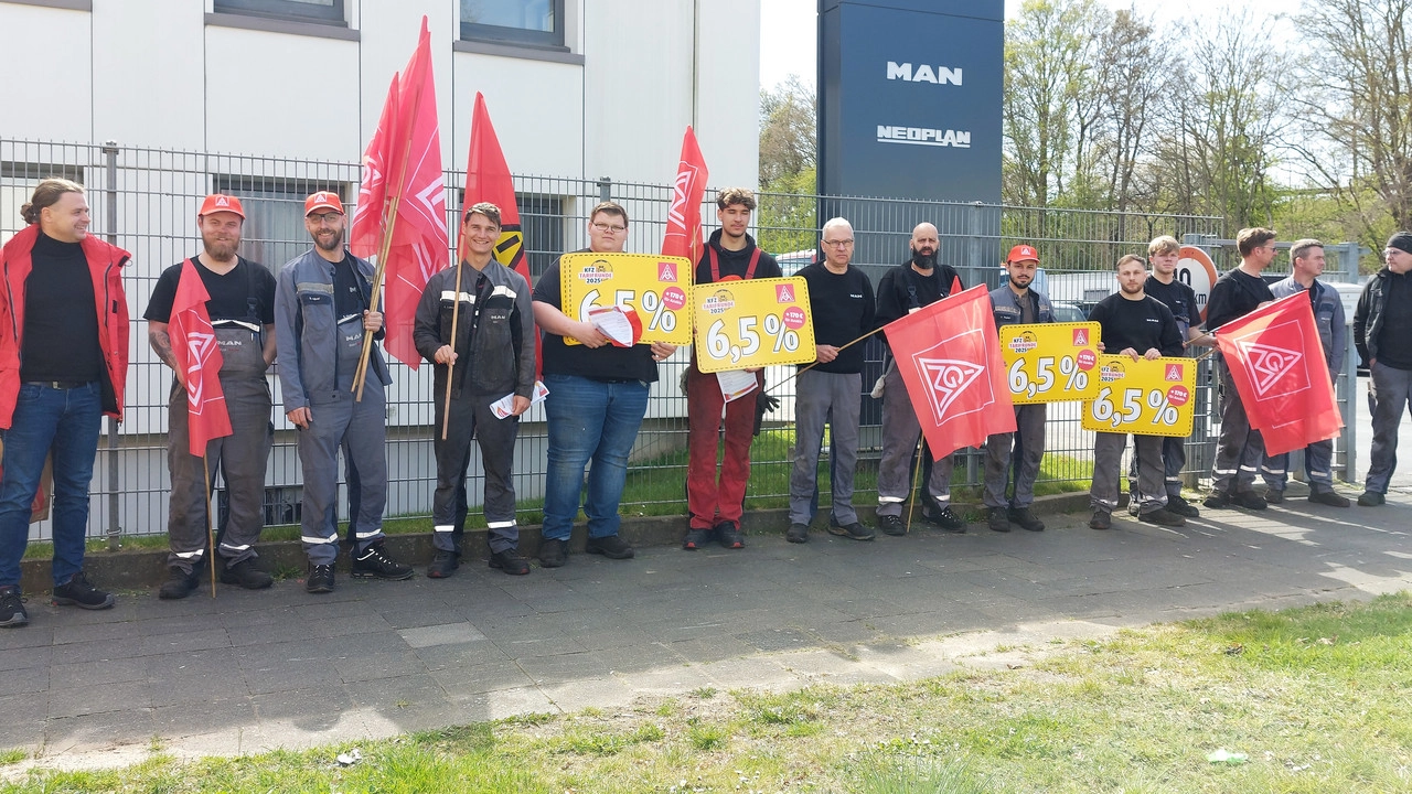 Warnstreik bei MAN in Hildesheim