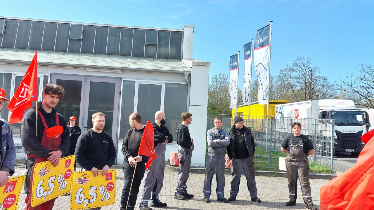 Warnstreik bei MAN in Hildesheim