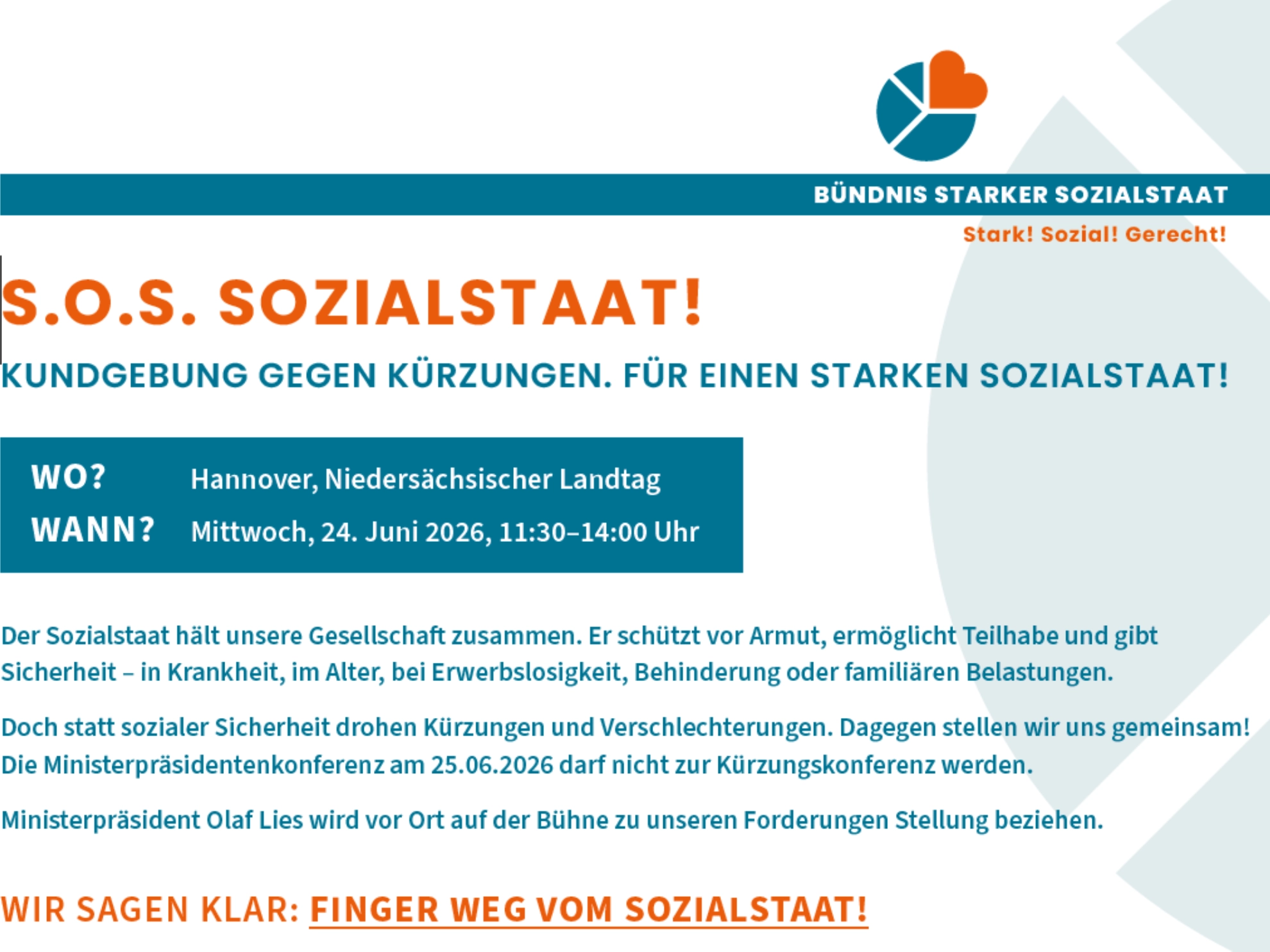 Informatione zur Demo am 24.06.2026.