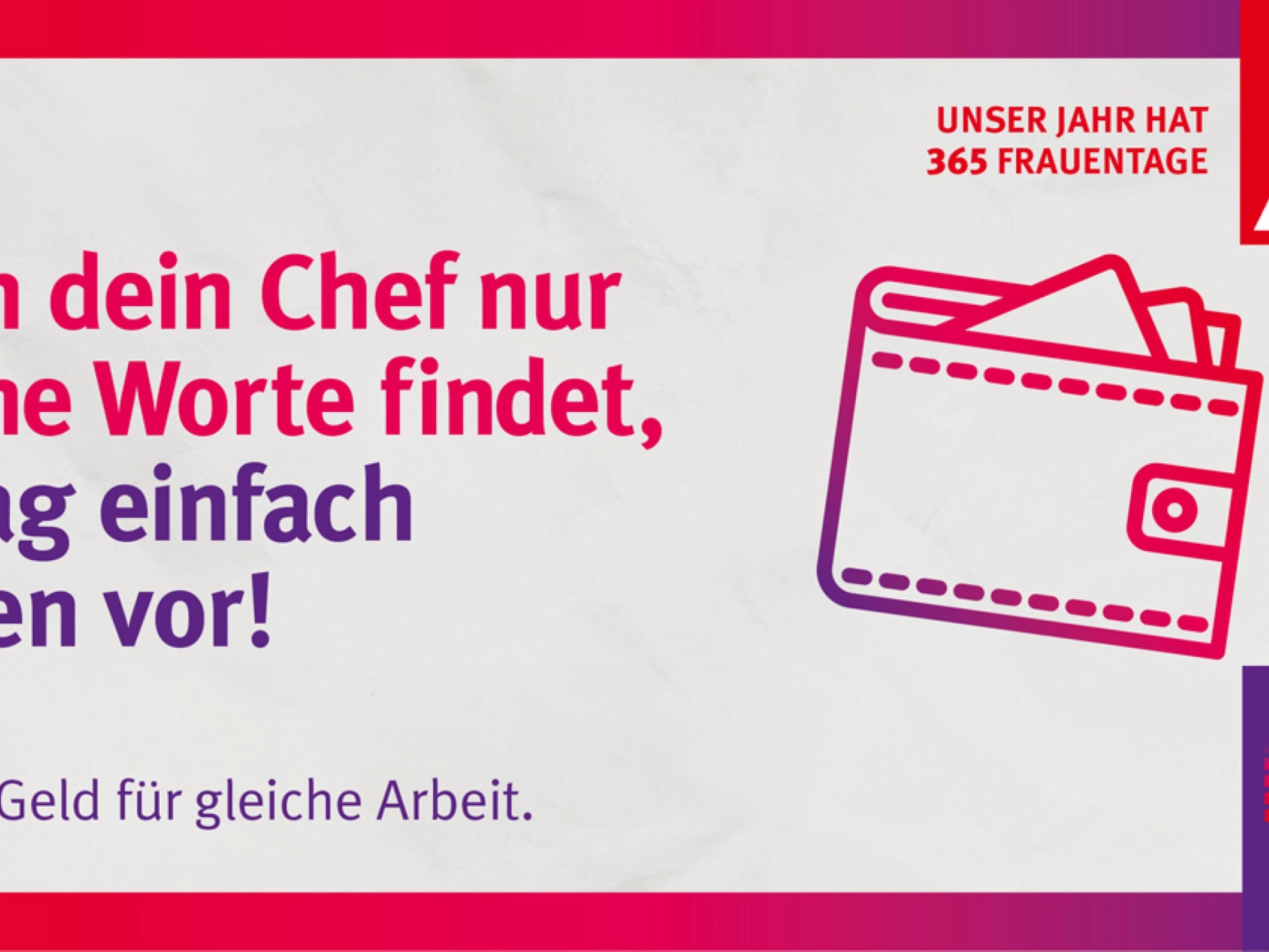 Gleiches Geld für gleiche Arbeit internationaler Frauentag
