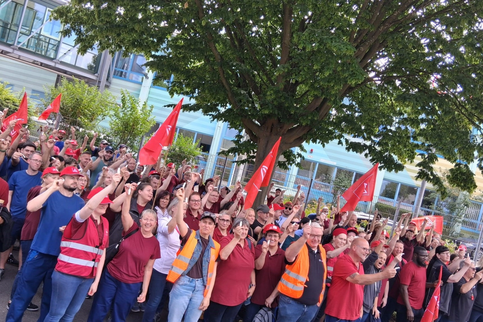 Warnstreik Mewa am 26.06.2025: "Her mit den Mäusen!". Foto: IG Metall