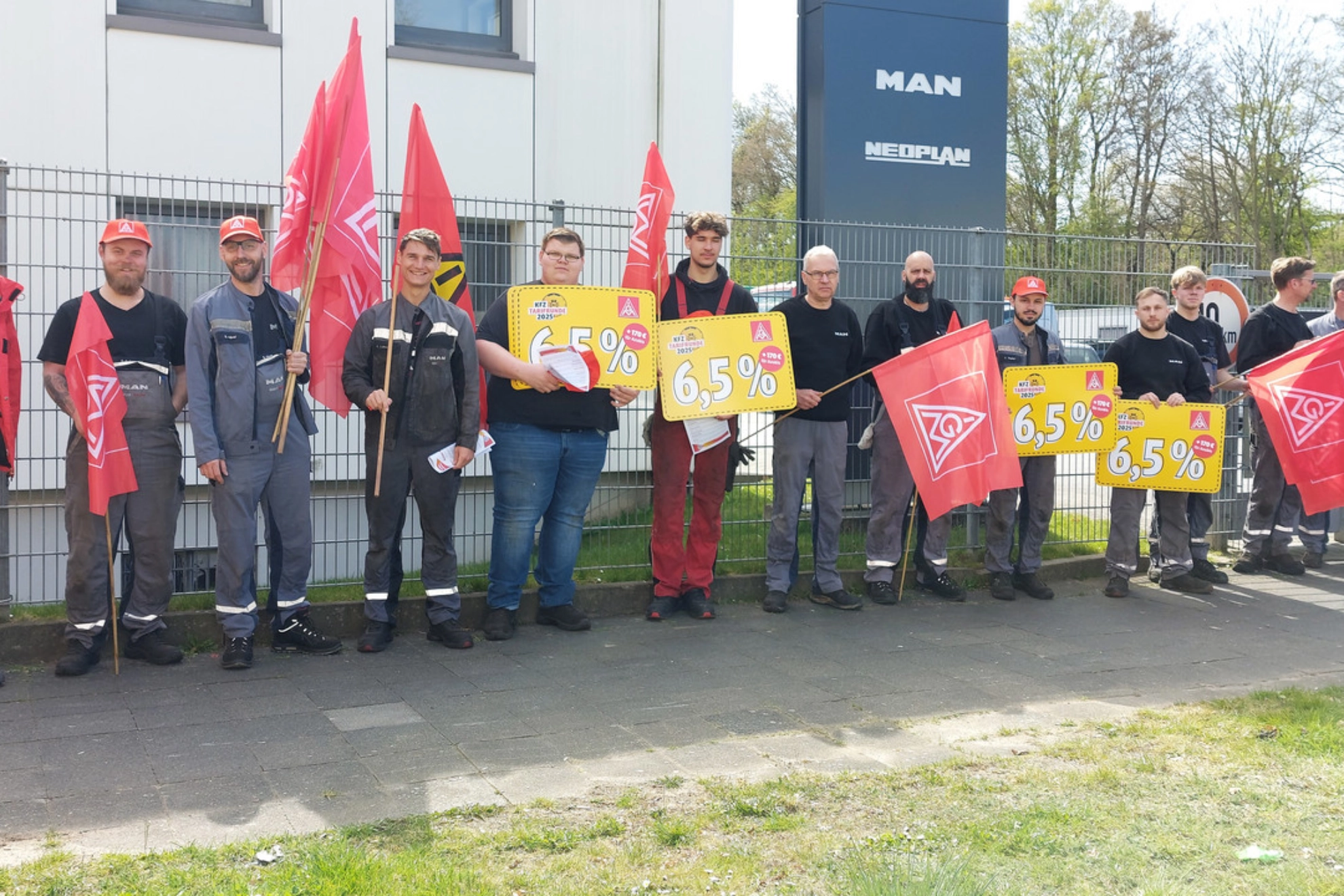 Warnstreik bei MAN in Hildesheim