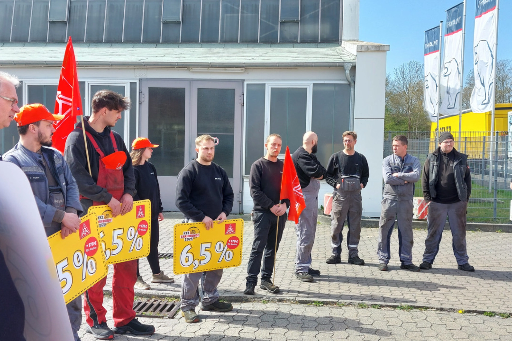 Warnstreik bei MAN in Hildesheim