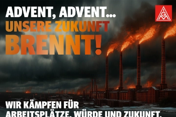 Aktion bei KSM - „Advent, Advent – unsere Zukunft brennt“ 