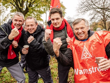 Für ein modernes Industrieland, starken Sozialstaat und sichere Arbeitsplätze!