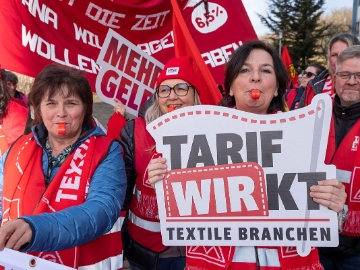 IG Metall fordert 6,5 Prozent mehr für Industriebeschäftigte in Textil und Bekleidung
