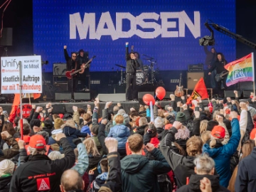Madsen rockt bei IG Metall-Aktionstag in Hannover am 15. März