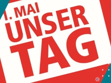 Unter dem Motto „Erst unsere Jobs, dann eure Profite“ gehen wir am 1. Mai 2026 auf die Straße!