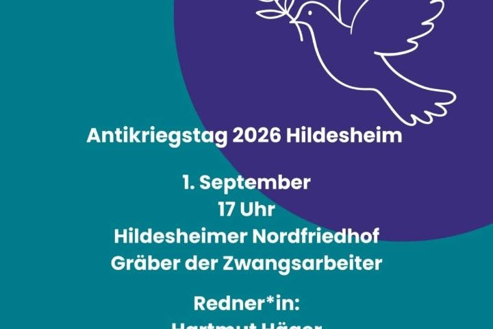 Antikriegstag 2026 - Gedenkveranstaltung in Hildesheim