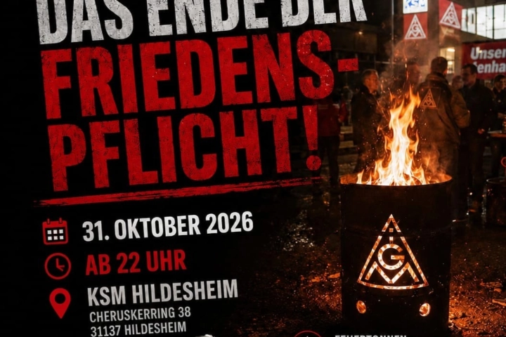 Plakat zur Tarifaktion am 31.10.2026 bei KSM.