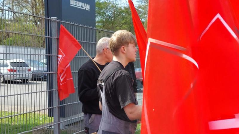 Warnstreik bei MAN in Hildesheim