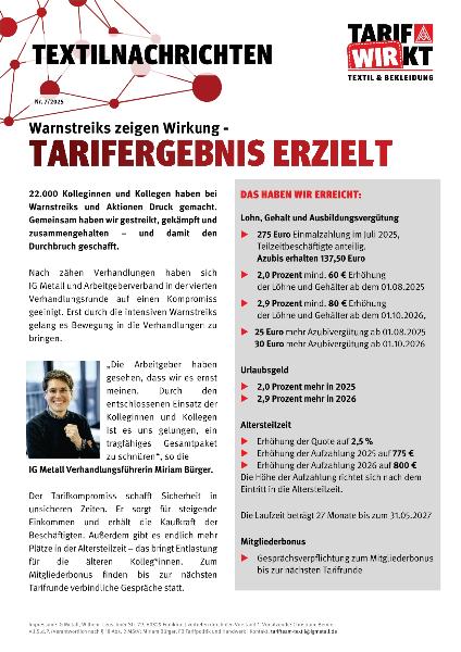 2025-04-11 Tarifnachrichten Textil und Bekleidung West
