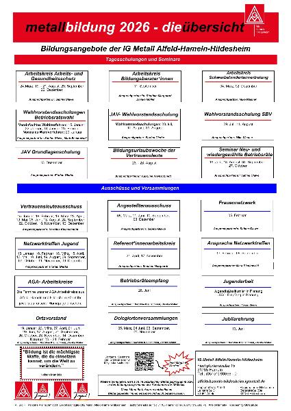 Bildungsprogramm und Veranstaltungen 2026